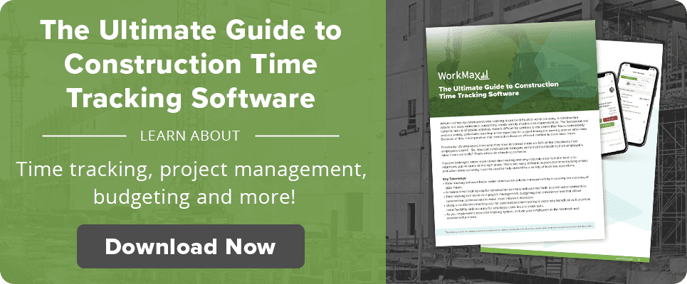 Our Construction Time Tracking Guide will help you better track labor hours and improve job costing for your projects. Our Construction Time Tracking Guide will help you better track labor hours and improve job costing for your projects.